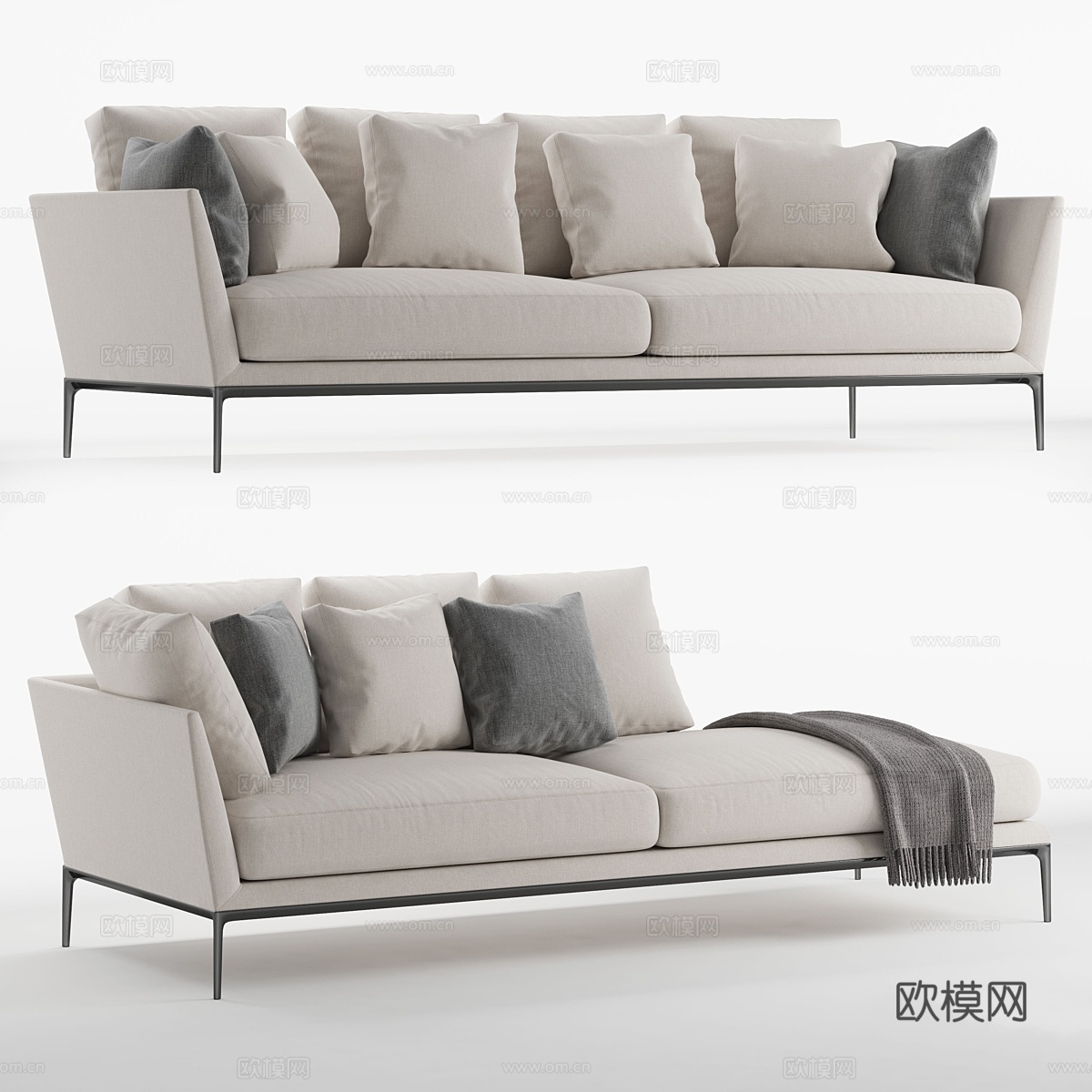 B&amp;B italia Atoll沙发3d模型下载