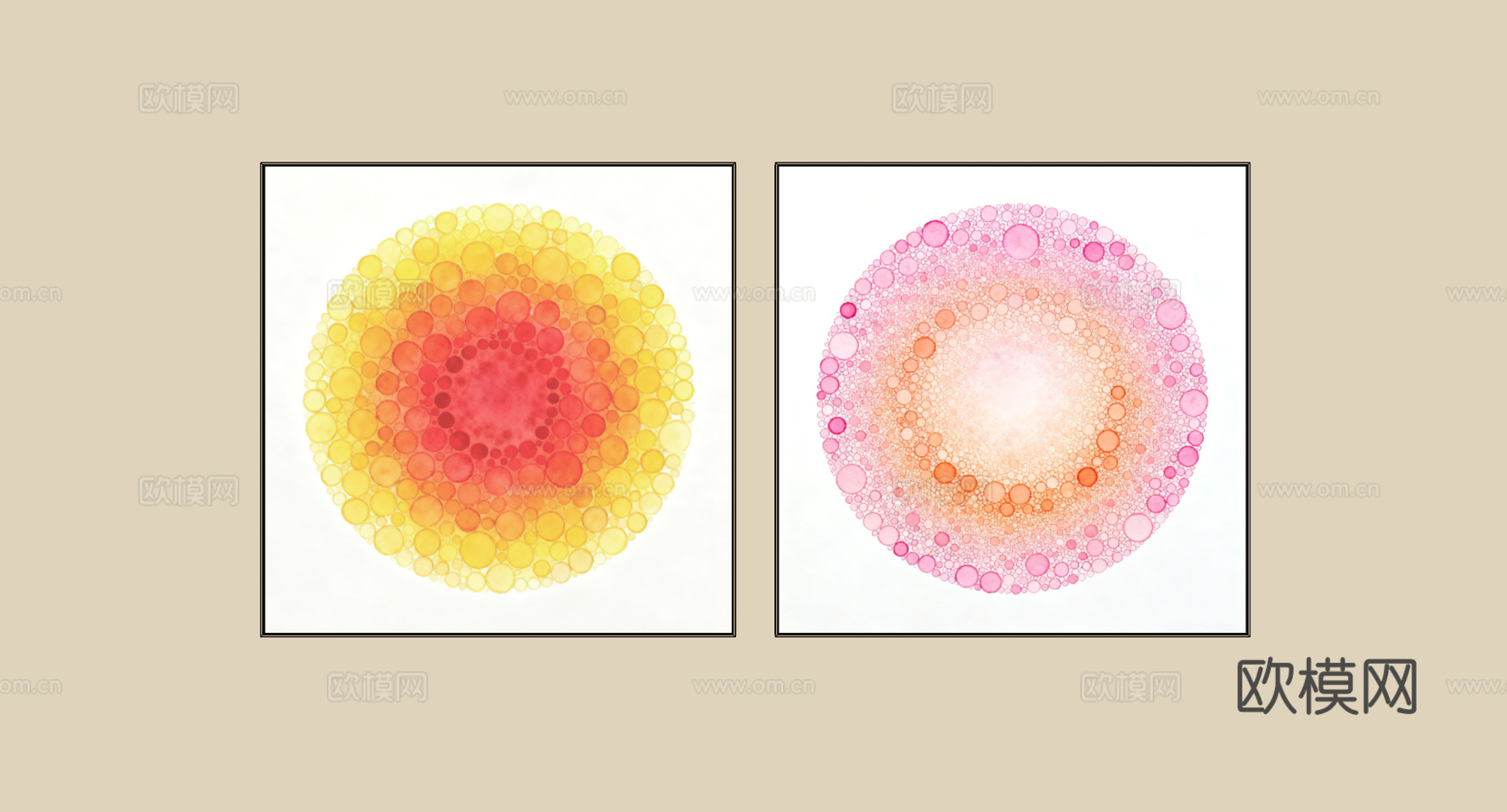 现代装饰画su模型