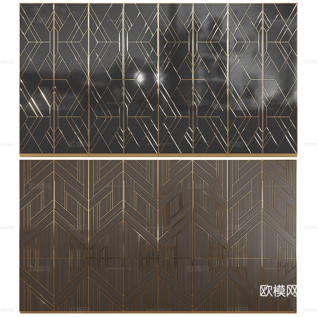 装饰艺术风格柜体 033d模型