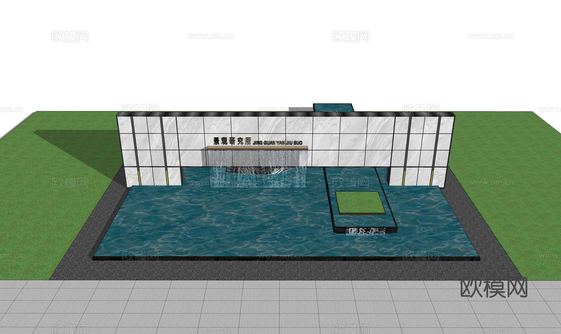 微景观 室内景观 水景 水池 景观 阳光房 屋顶花园 露台su模型