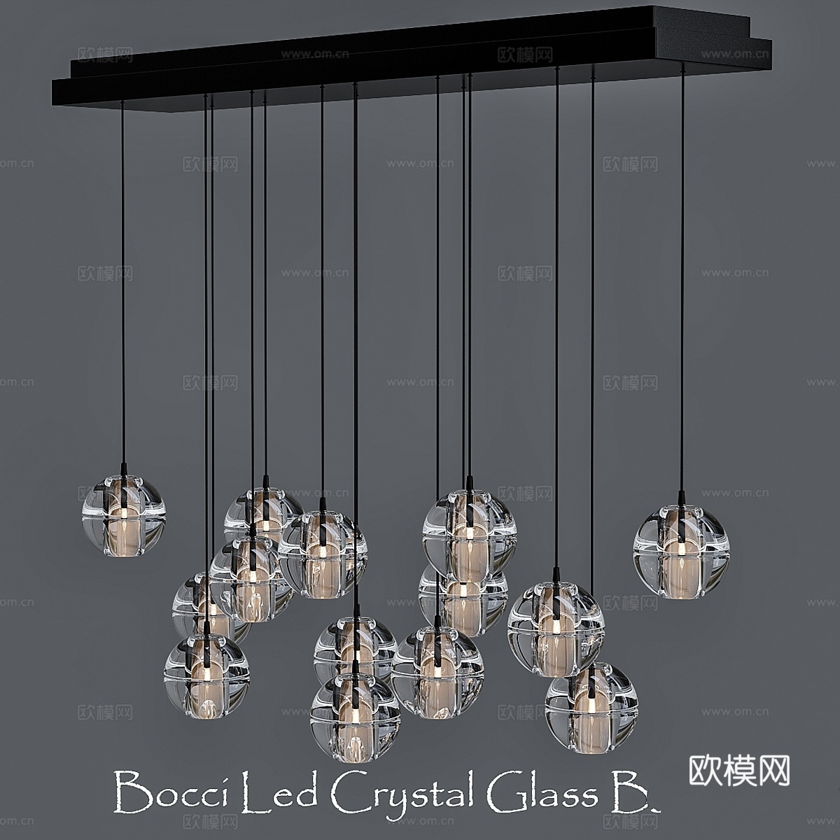Bocci LED水晶玻璃球灯14（设计师：Omer A）3d模型下载