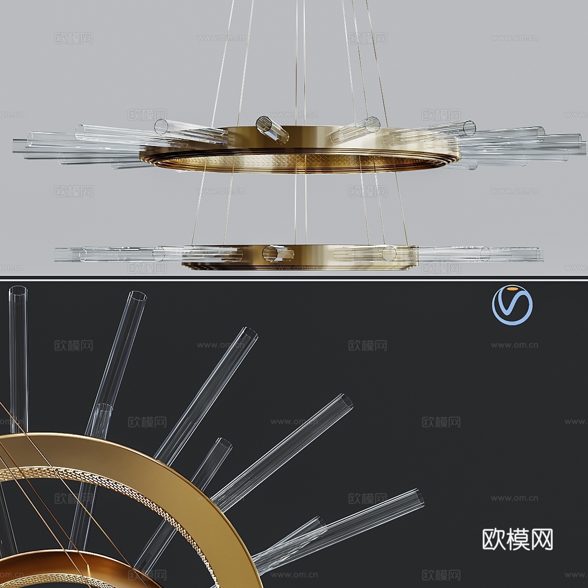 Majestic II 悬吊灯 Luxxu3d模型下载