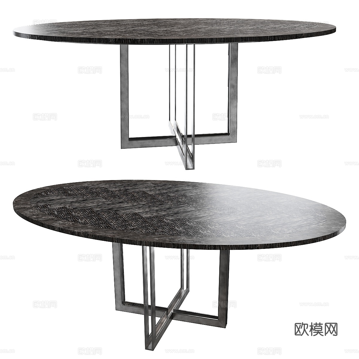 艾克霍兹餐桌梅尔基奥尔椭圆形3d模型下载