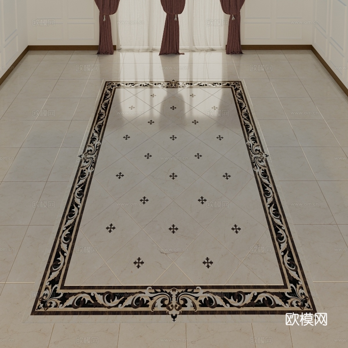 石质地板 13d模型下载