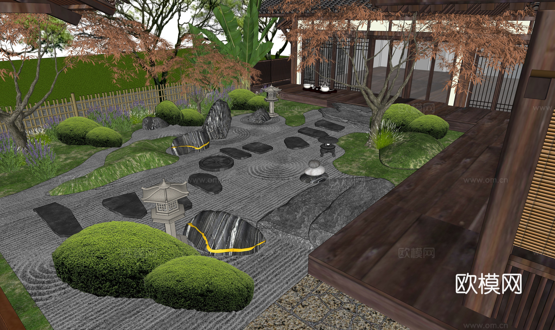 水景 庭院灯 造景 屋顶花园 门 草坪灯 室内景观 室内造景su模型