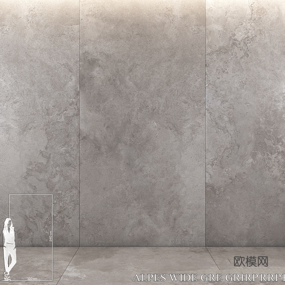 ABK阿尔卑斯宽幅灰色1200x24003d模型下载
