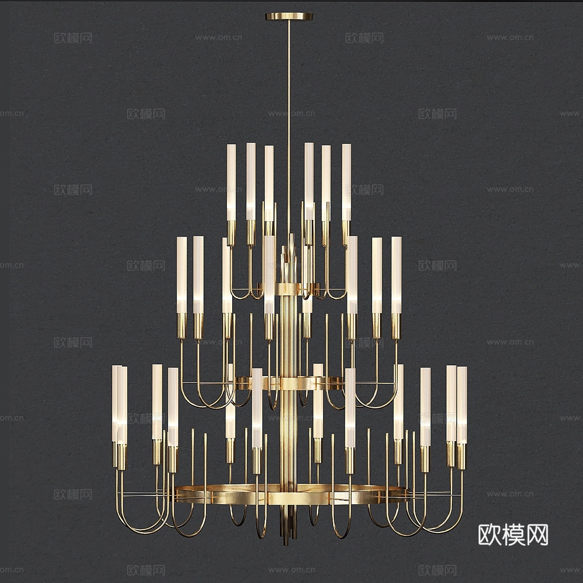 Luxxu Gala悬挂式水晶吊灯3d模型下载