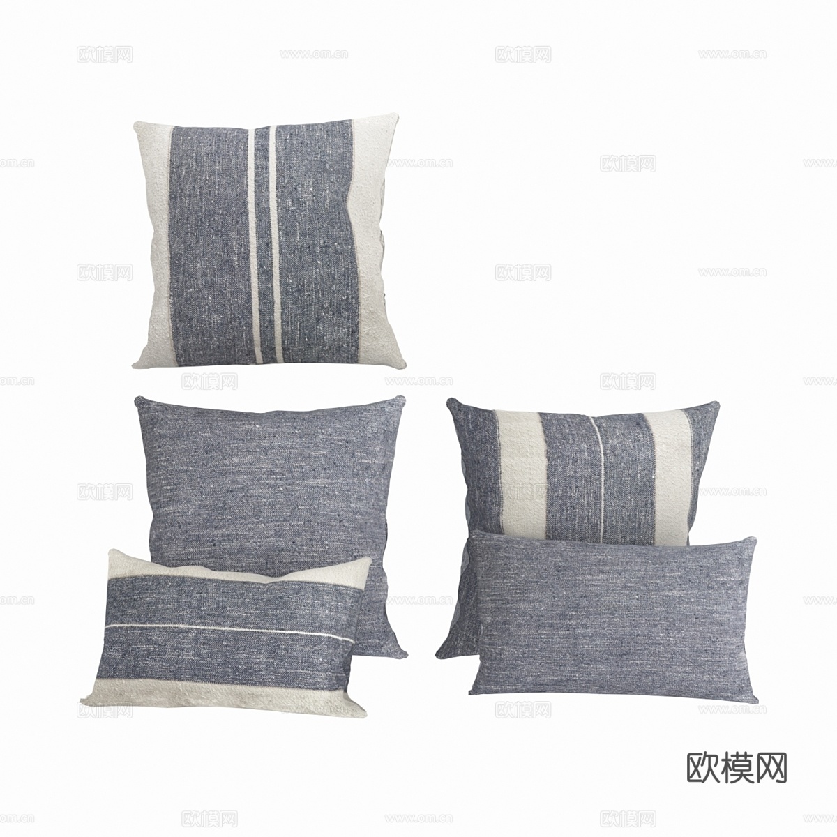 Restoration Hardware 比利时亚麻棉混纺面3d模型下载