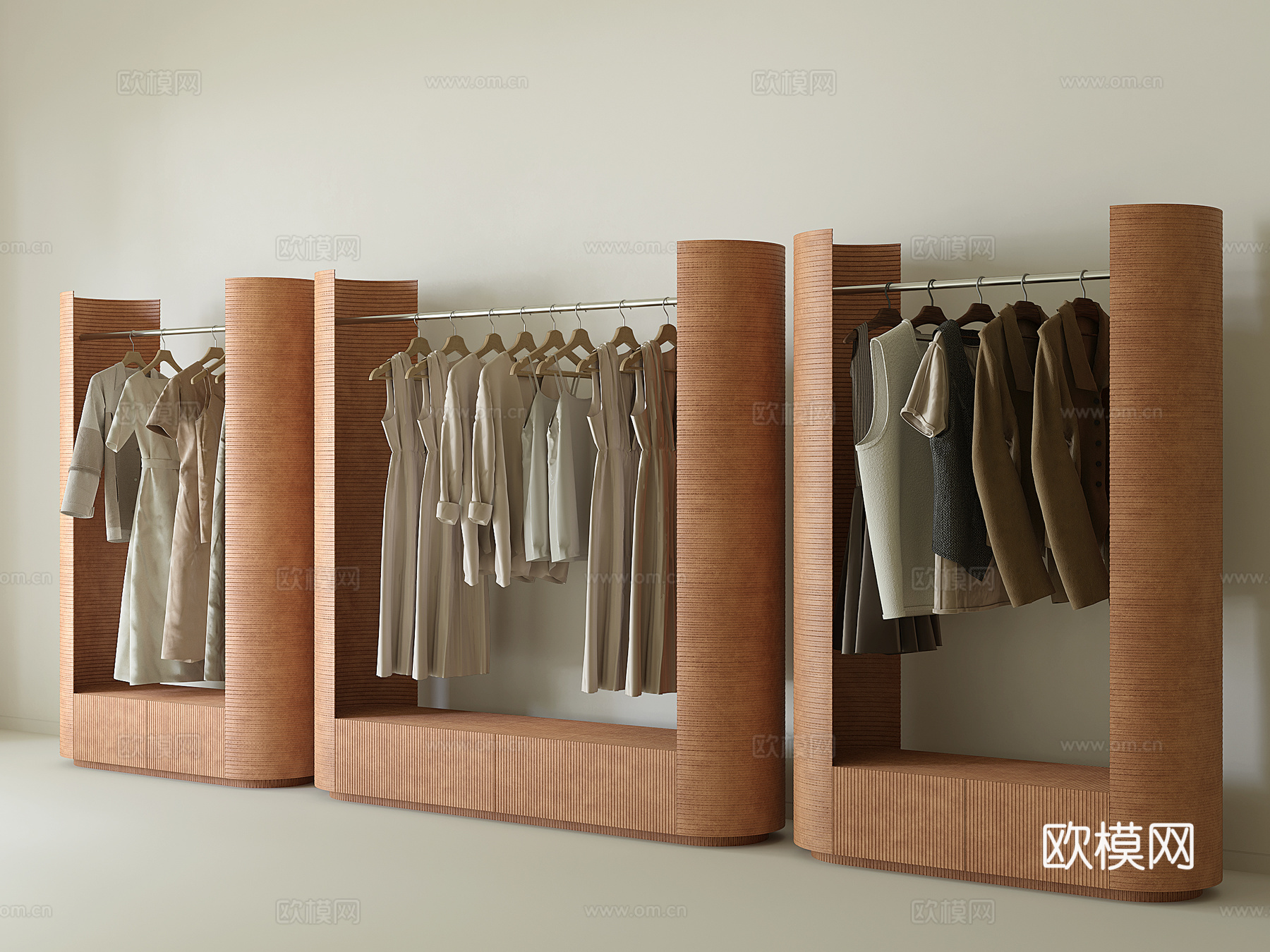 现代衣架展示3d模型下载