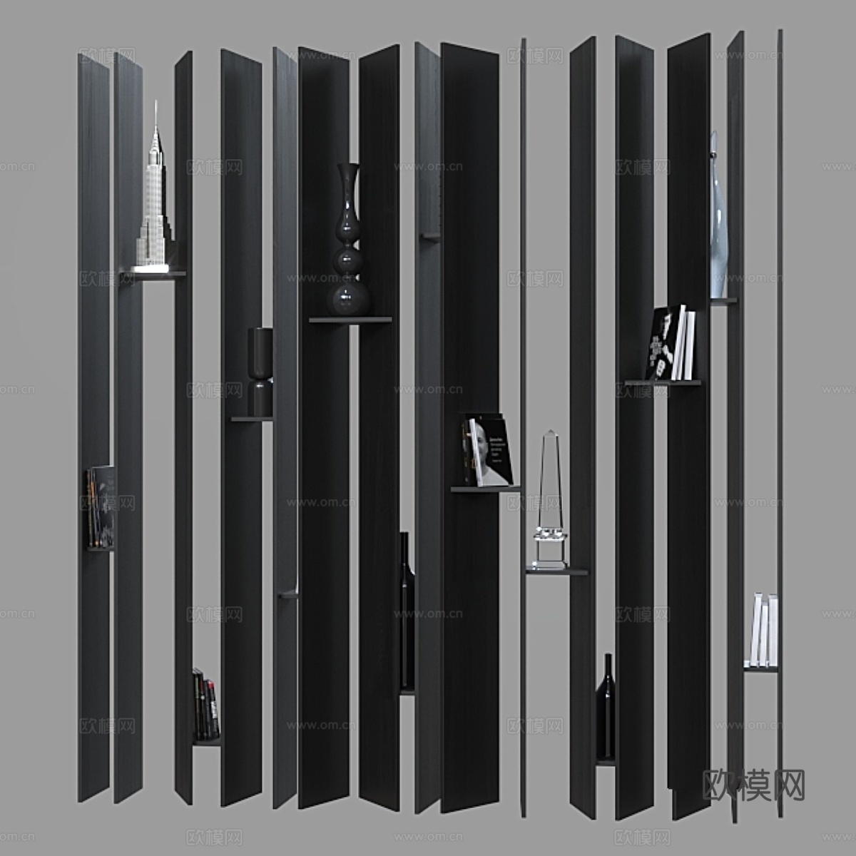 隔断墙 034.3d模型下载