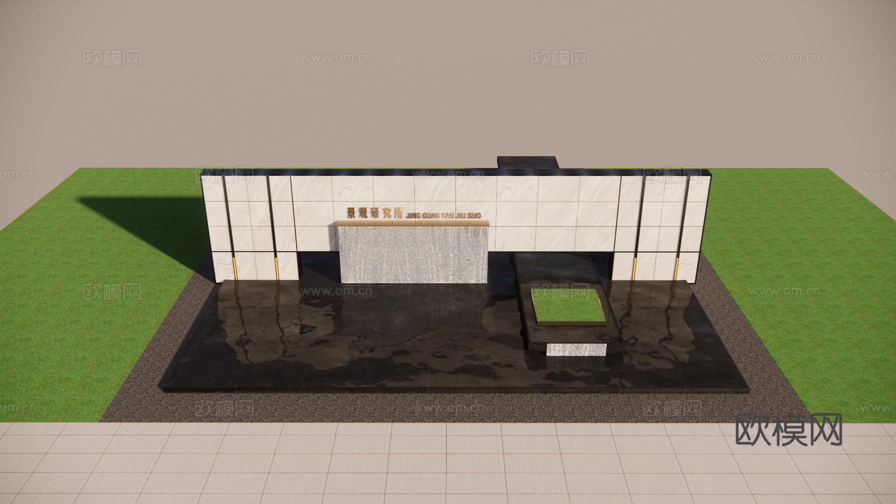 微景观 室内景观 水景 水池 景观 阳光房 屋顶花园 露台su模型