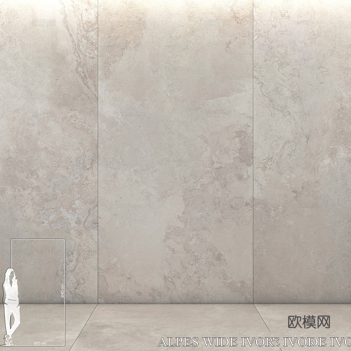 ABK阿尔卑斯宽幅象牙白1200x24003d模型下载