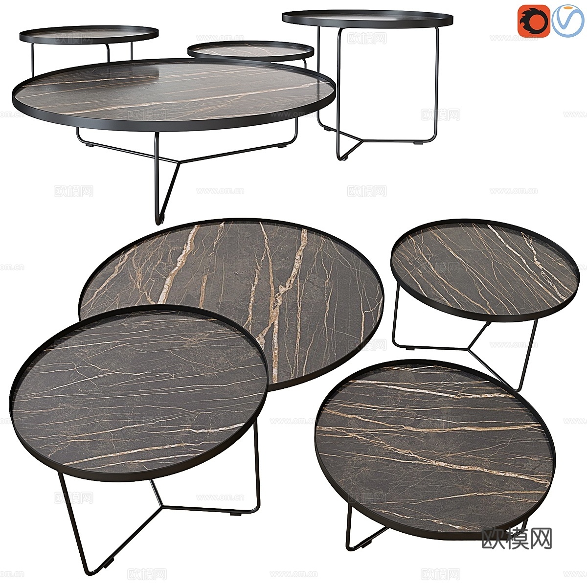 卡特兰意大利比利陶瓷套装023d模型下载