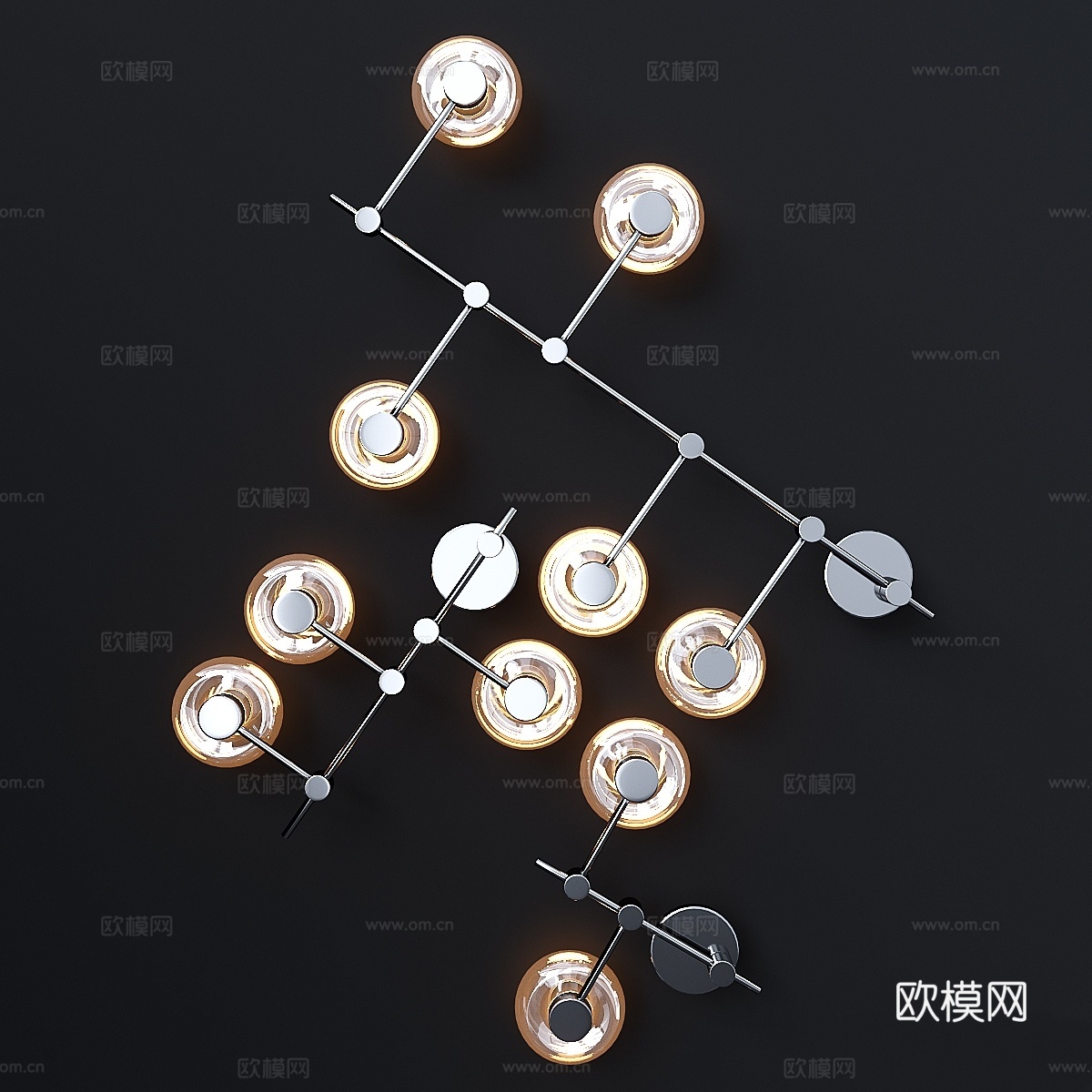 电路灯具套装3d模型下载