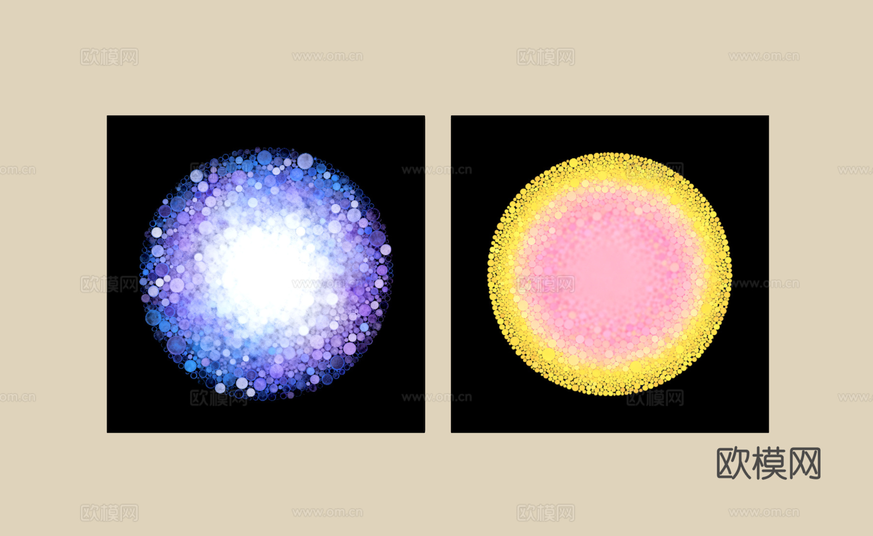 现代装饰画组合su模型