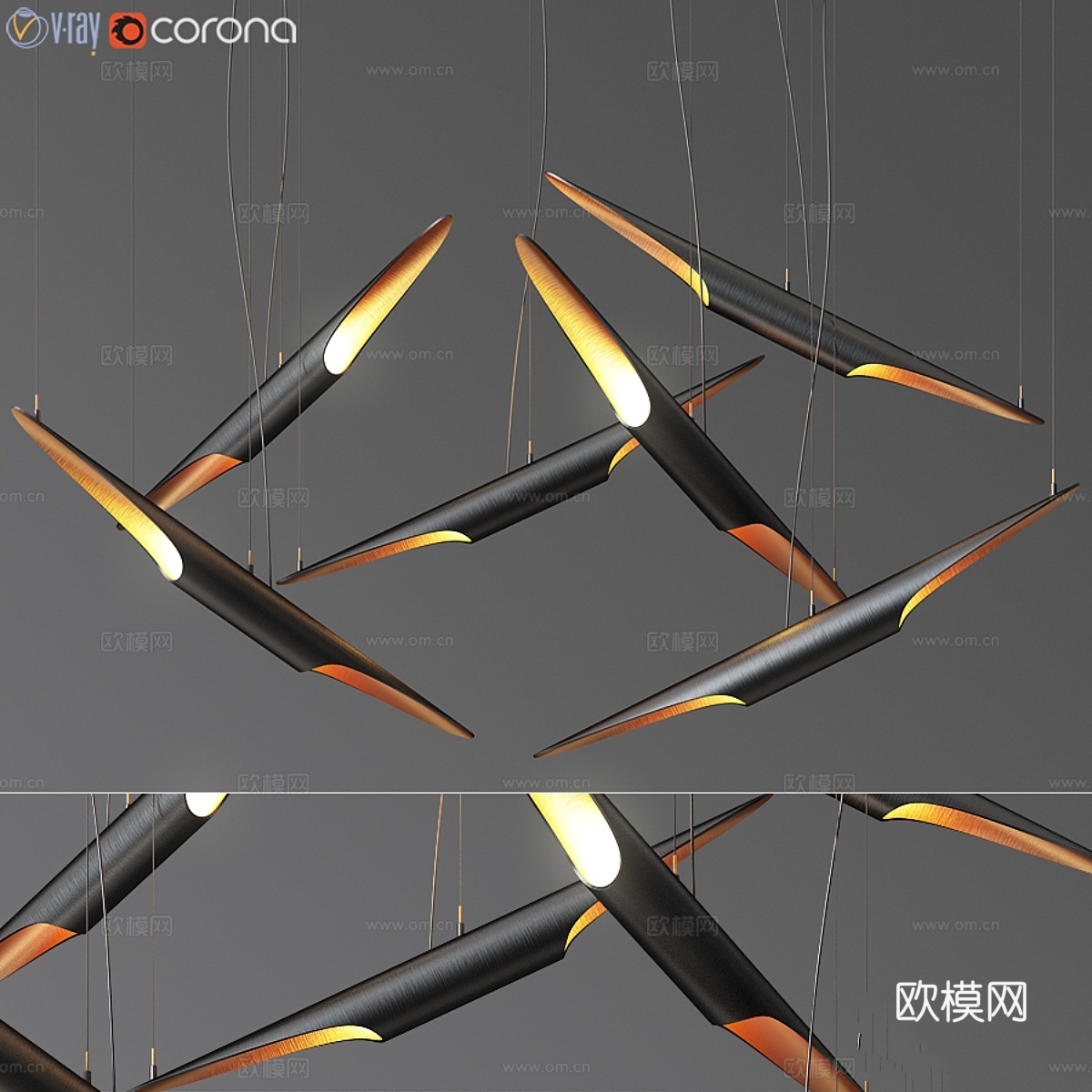 科尔特兰悬挂灯 Delightfull3d模型下载