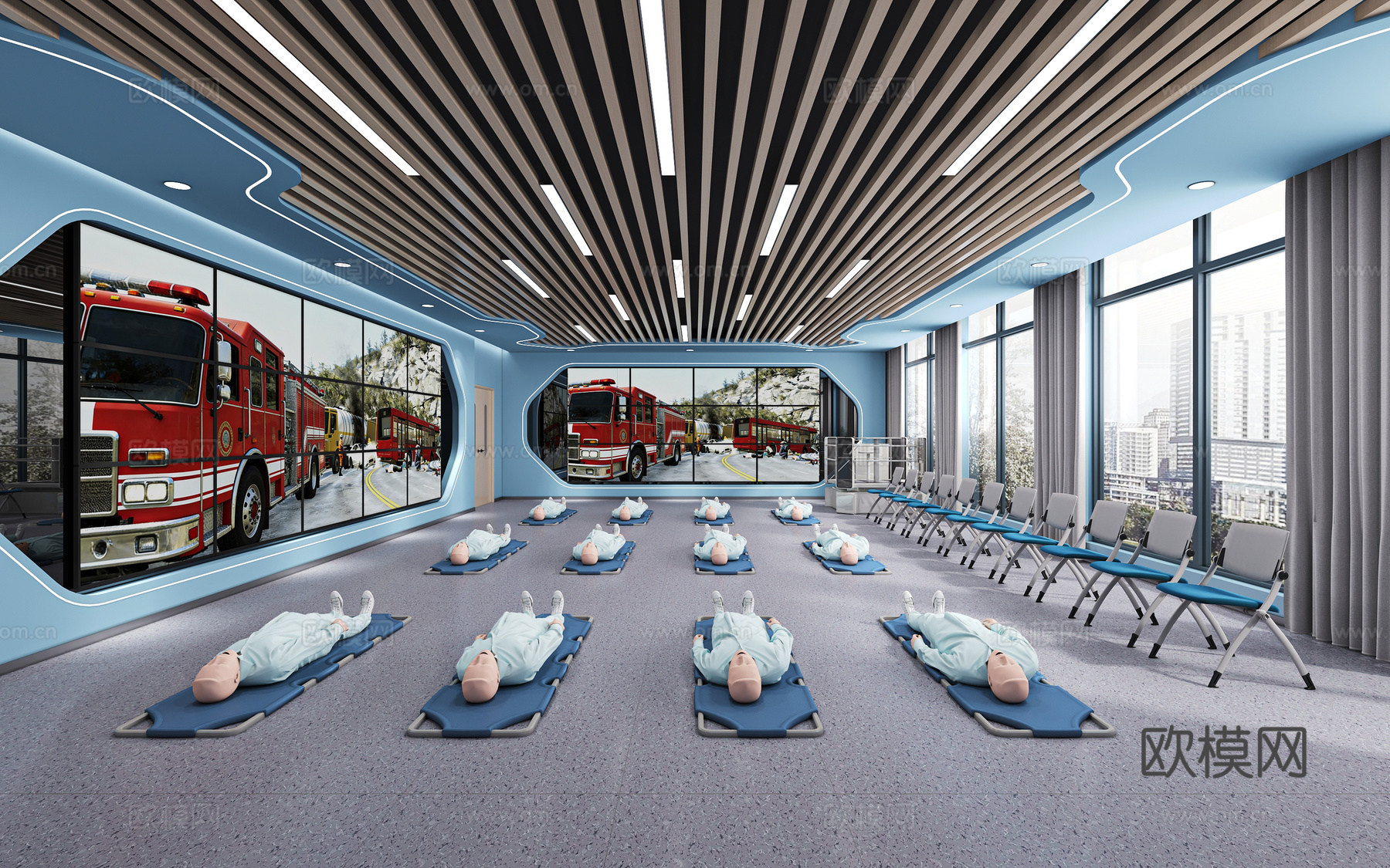 心肺复苏操作室3d模型下载