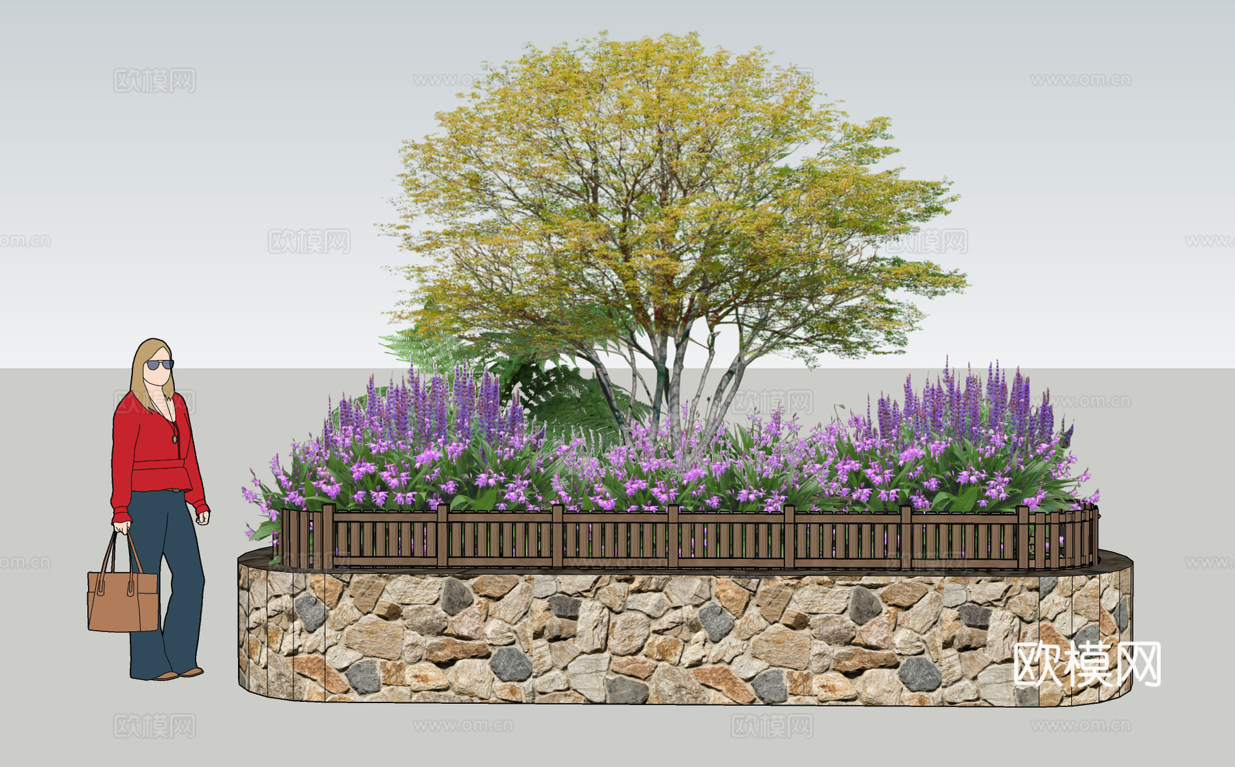 花池构件su模型