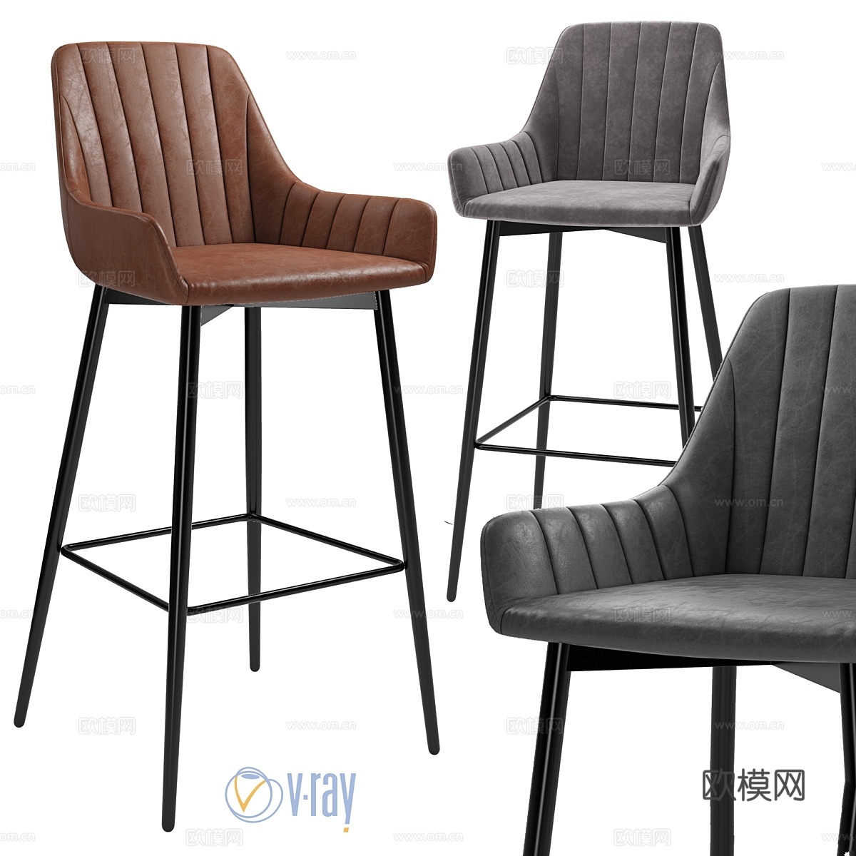 深屋系列·汉堡吧凳3d模型下载