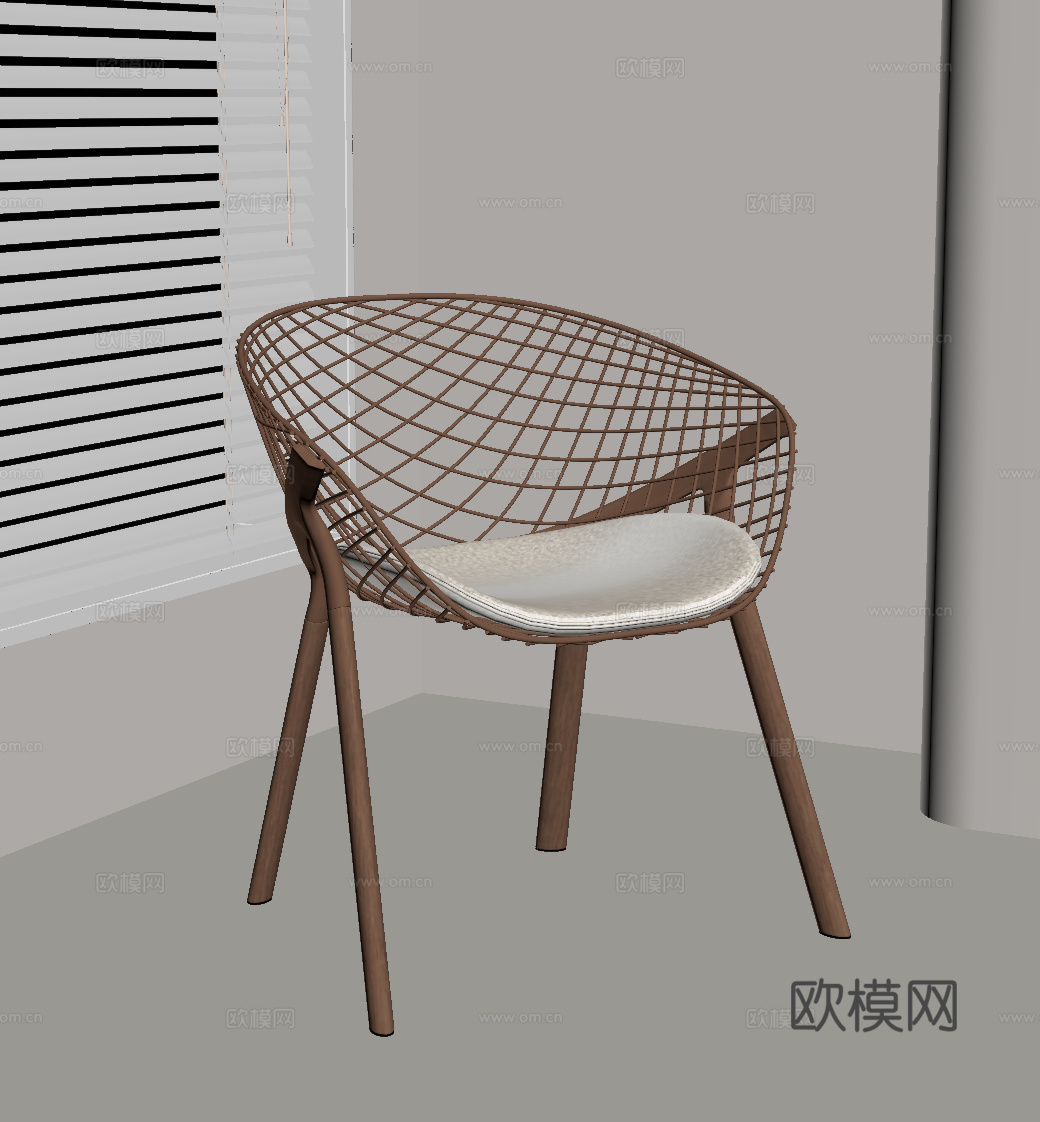 现代休闲椅su模型