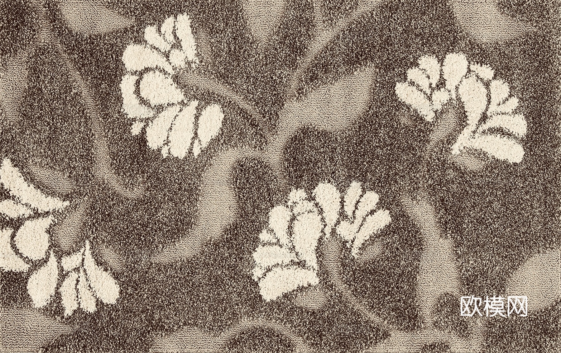 现代新中式其他地毯_花纹割绒地毯贴图