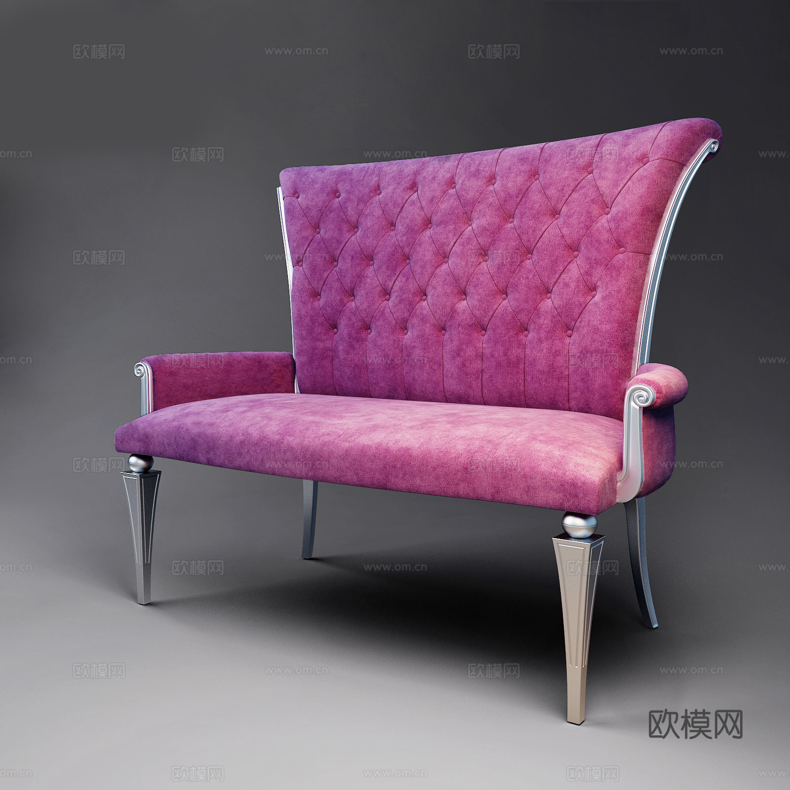 欧式沙发 沙发 双人沙发3d模型下载