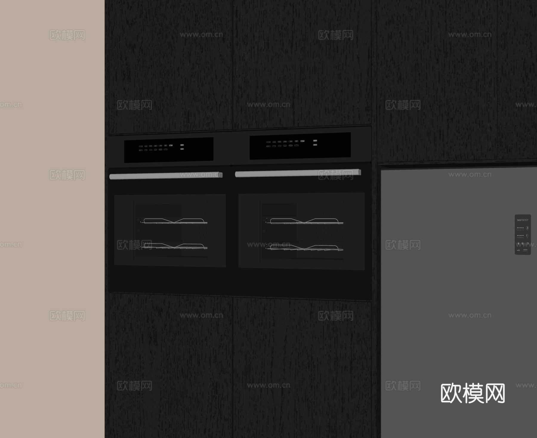 现代嵌入式烤箱su模型