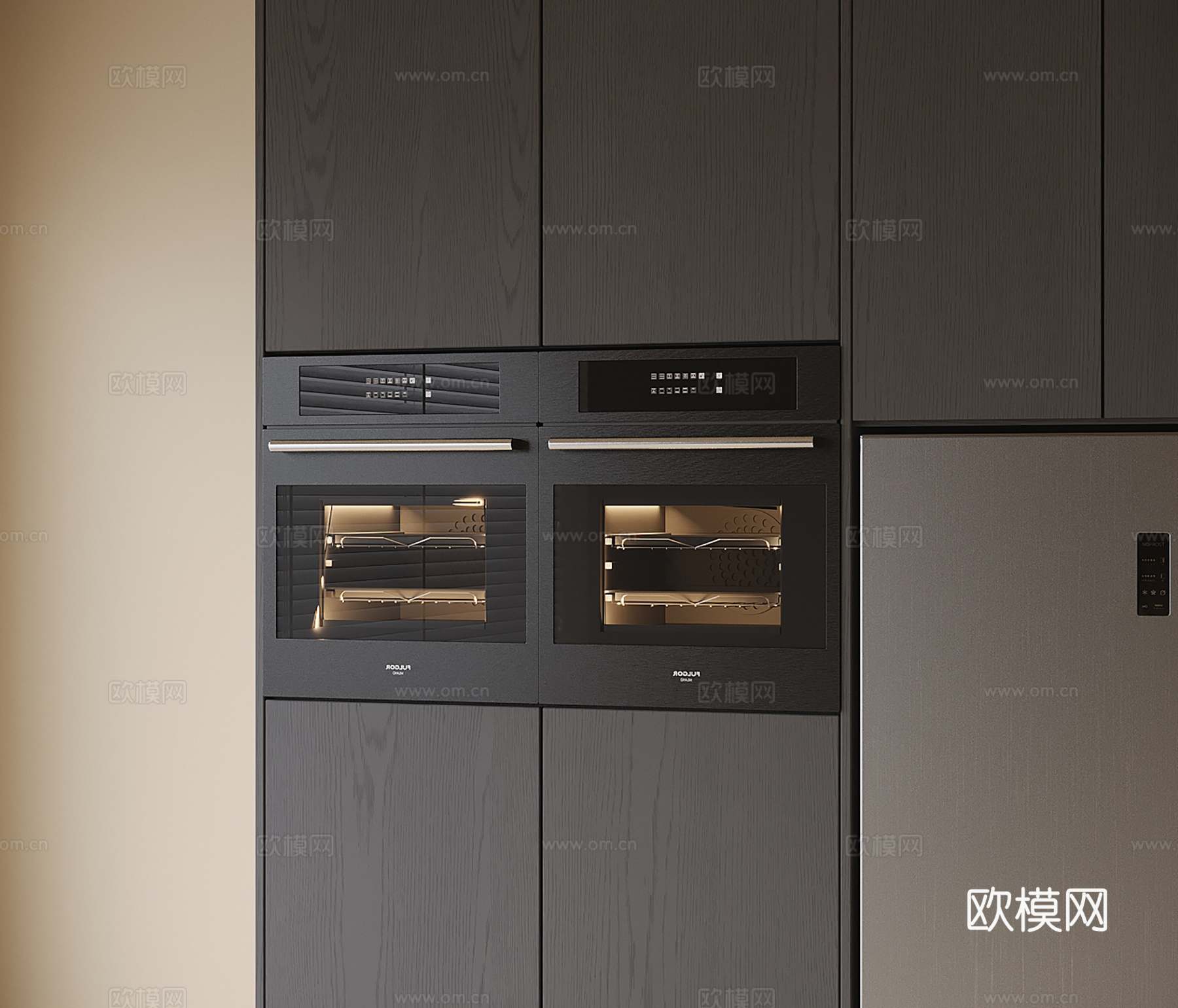 现代嵌入式烤箱su模型
