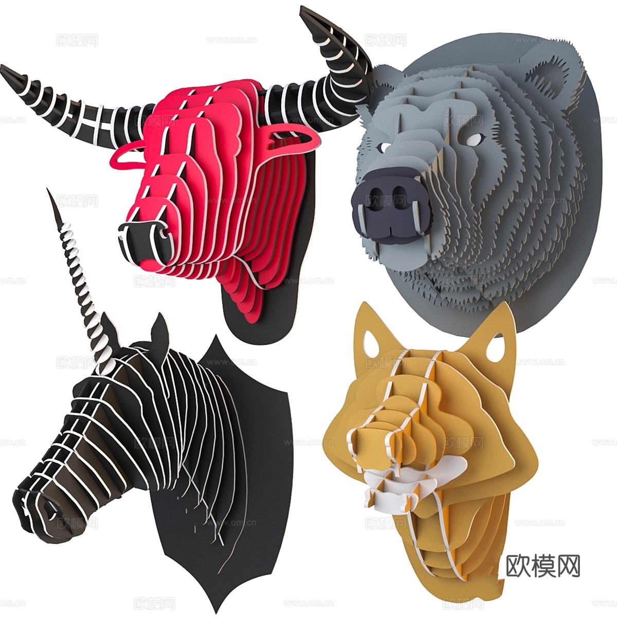 JC 3D拼图奖杯系列33d模型下载