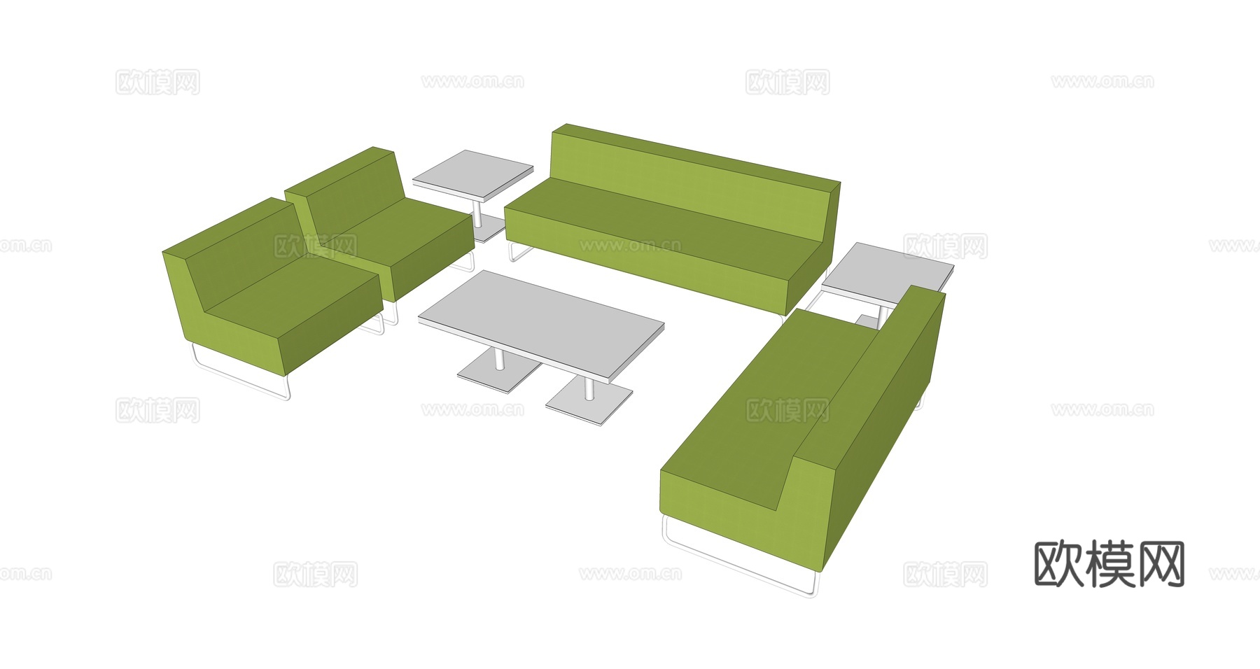 沙发 办公沙发 办公家具su模型