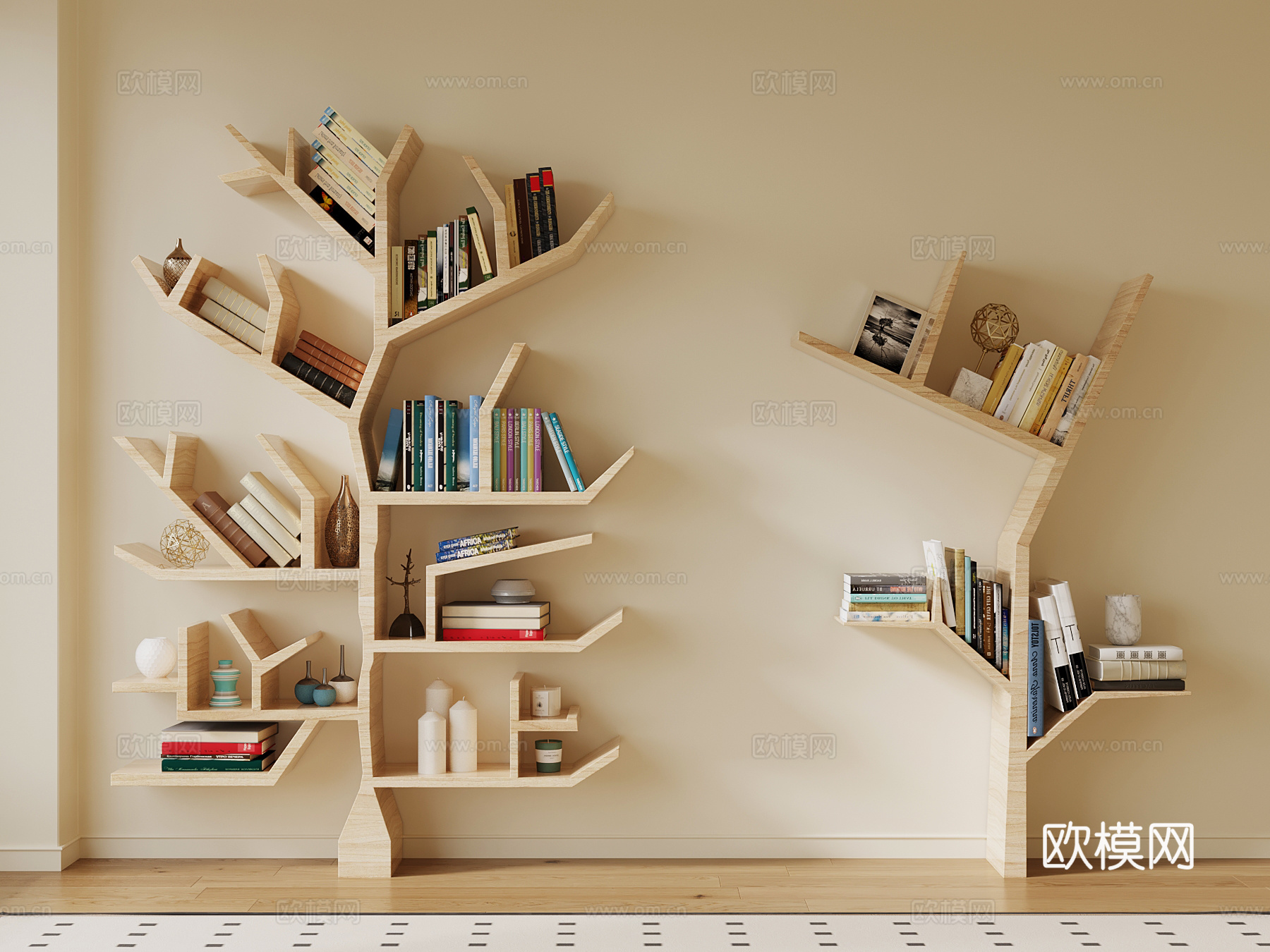 现代异型书架su模型
