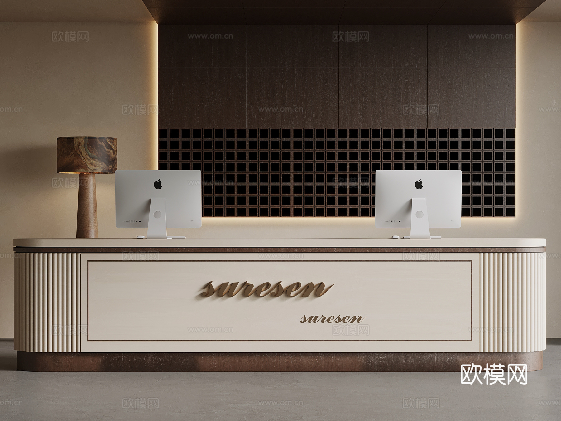 中古风前台3d模型下载