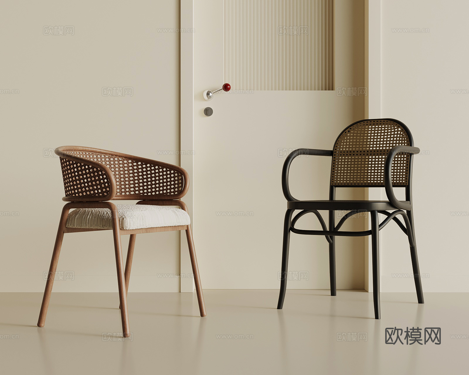 中古风休闲椅su模型