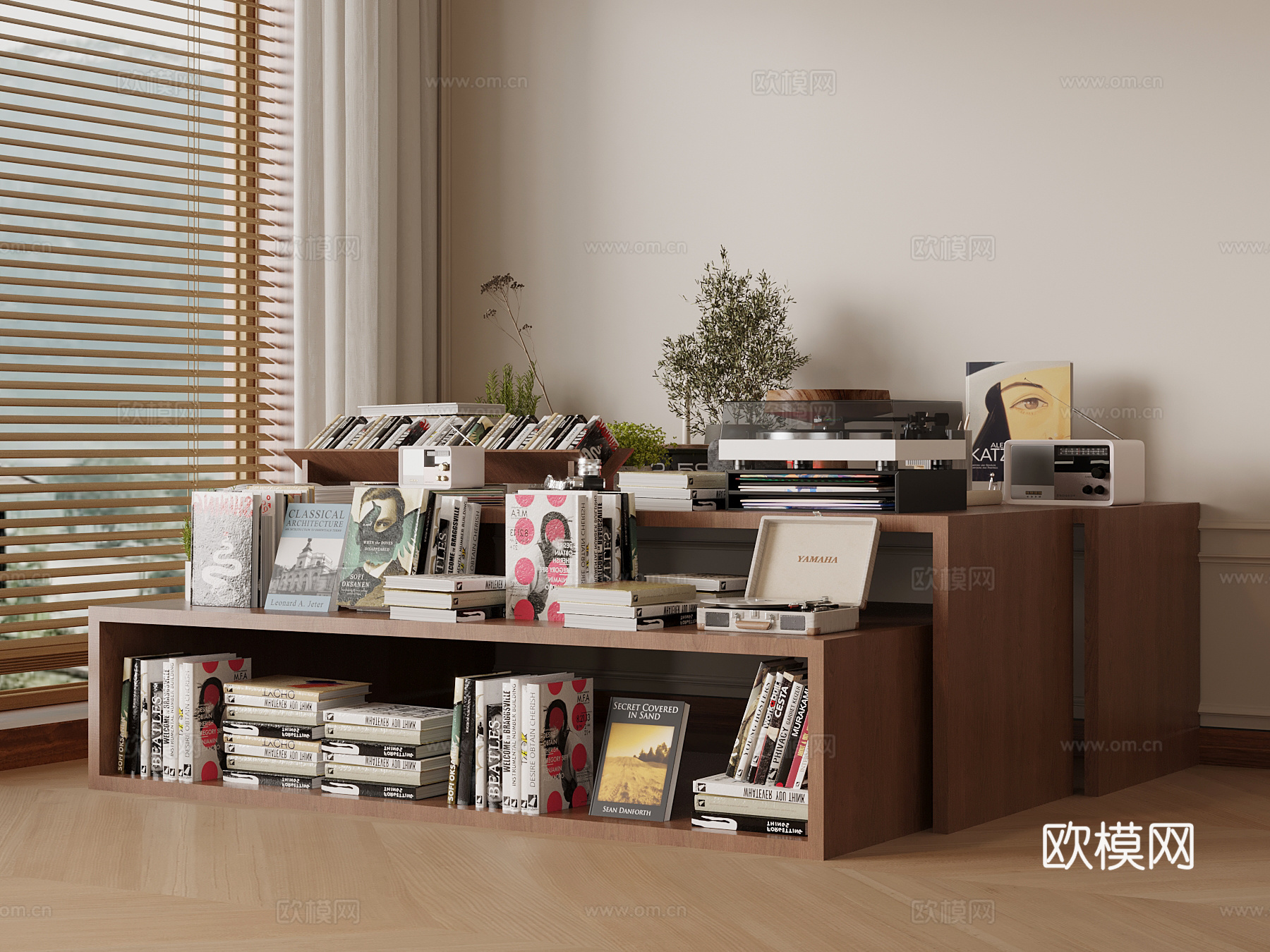 现代书架su模型