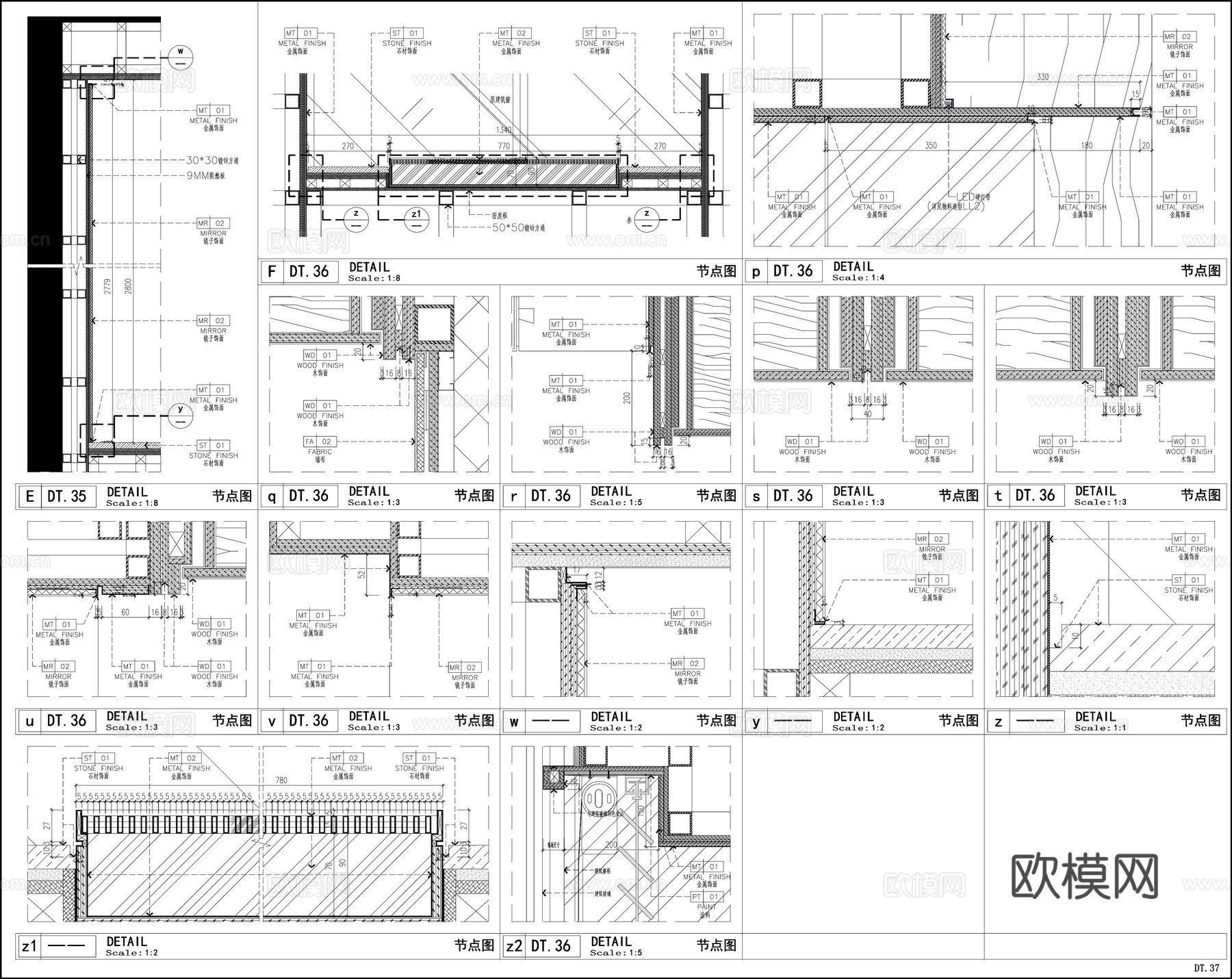玻璃书柜 装饰柜 书柜节点 书柜立面图 柜体节点cad施工图