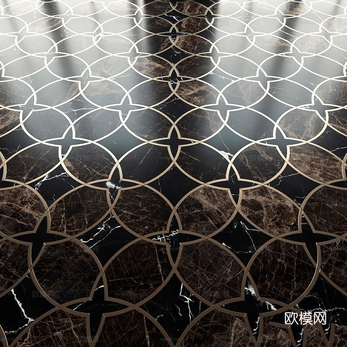 新拉文纳马赛克的大理石马赛克与装饰3d模型下载