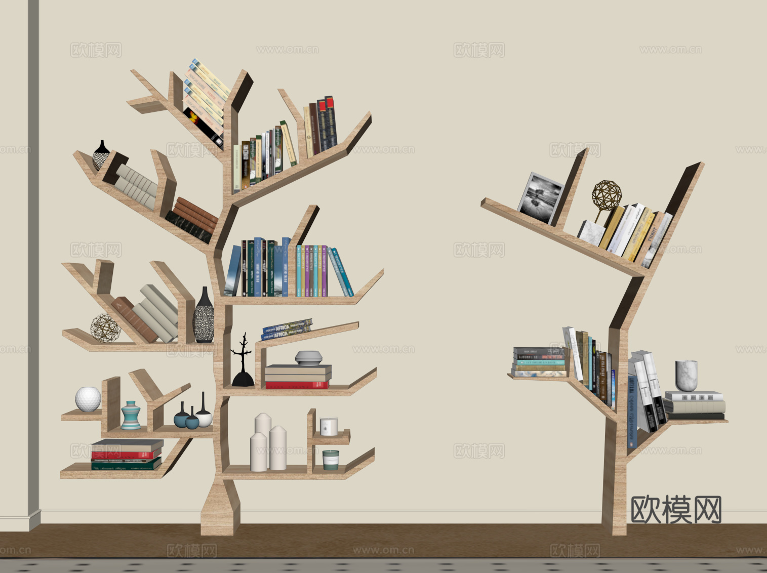 现代异型书架su模型