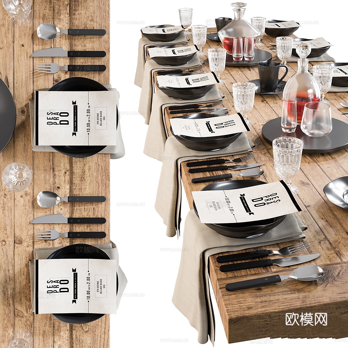 厨房餐桌 43d模型下载