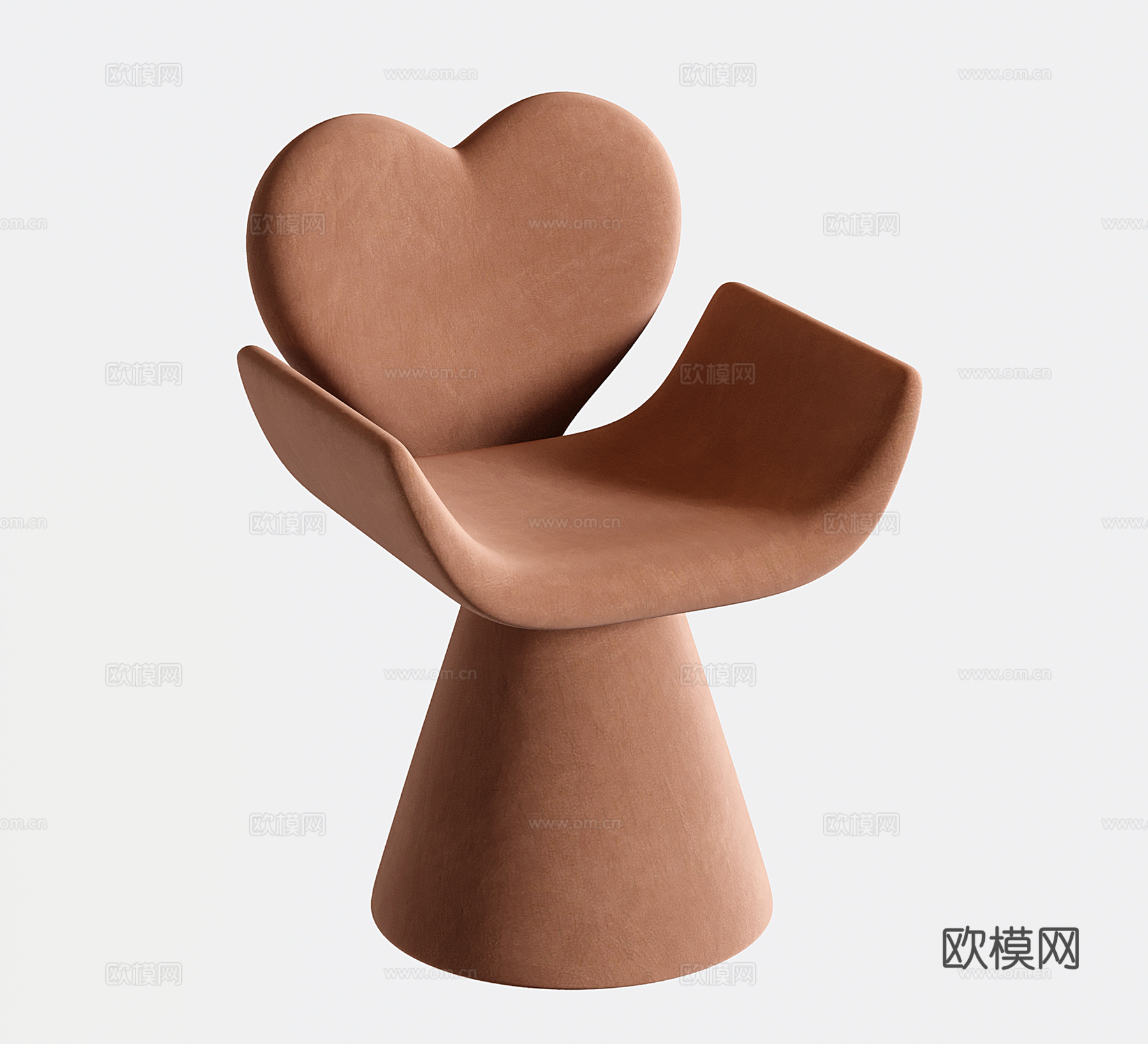 奶油风化妆椅 梳妆椅 休闲椅 化妆凳su模型