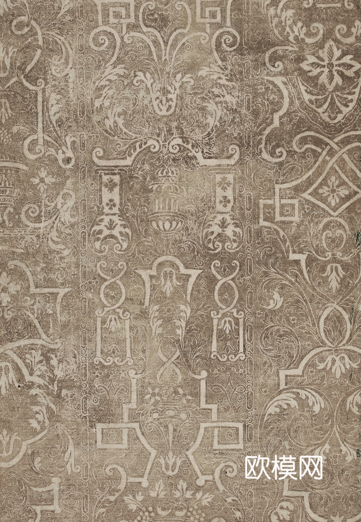 现代新中式其他地毯_米色图案渐变地毯_割绒毛绒_酒店地毯_渐