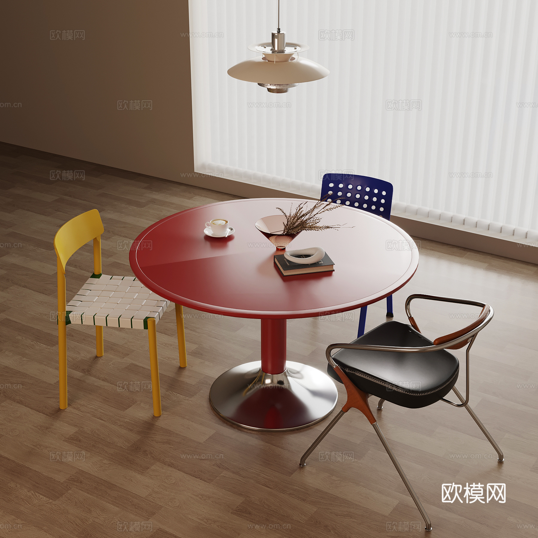 多巴胺洽谈桌椅su模型