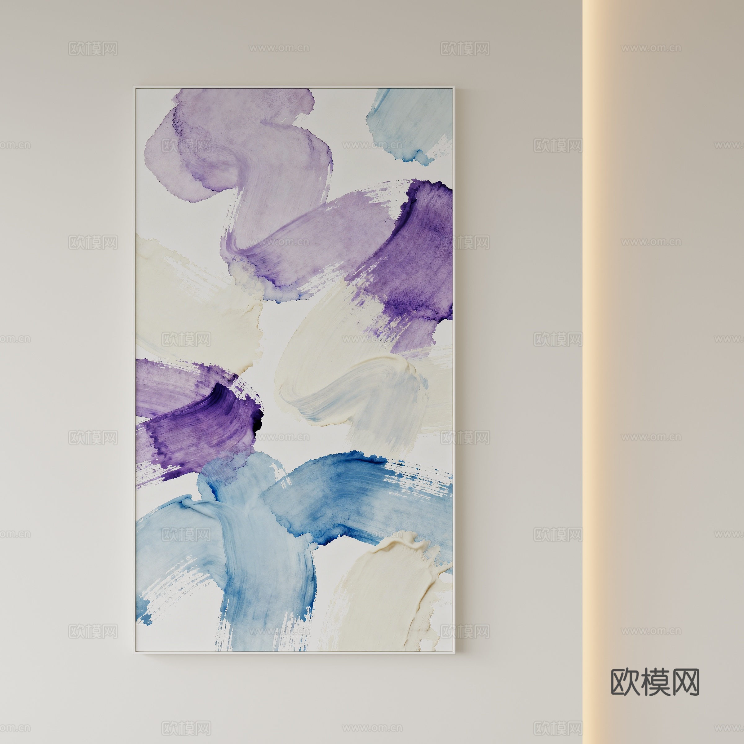 现代抽象装饰画su模型