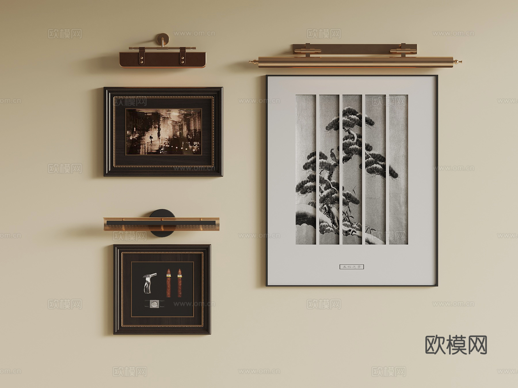 现代装饰画su模型