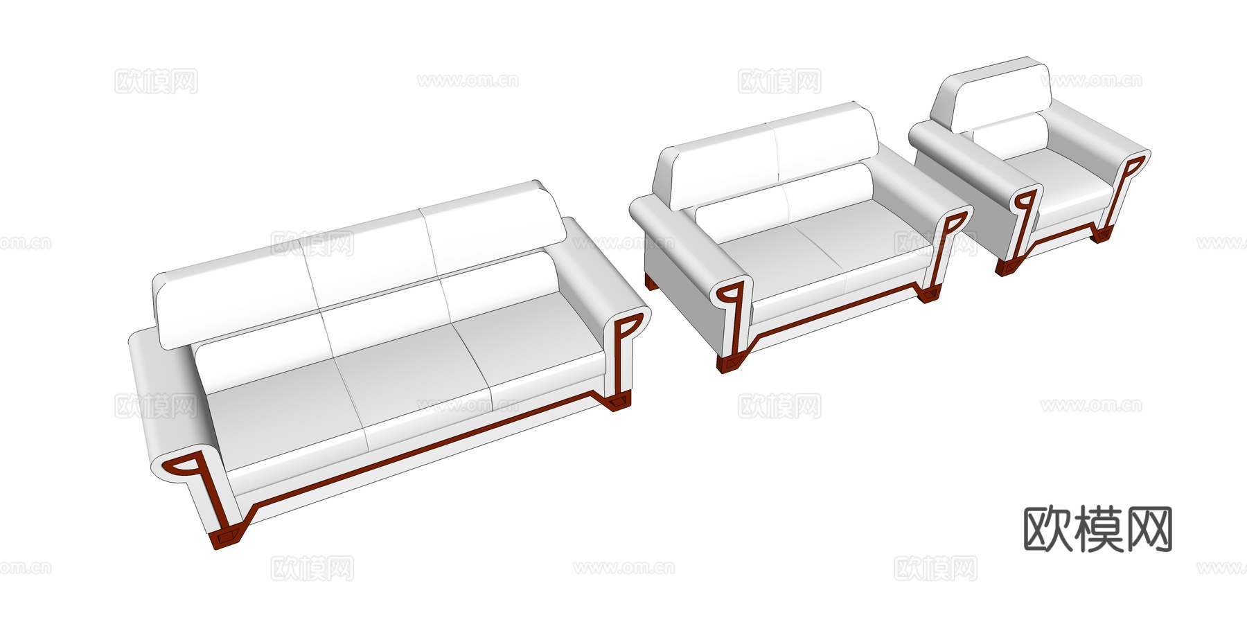 沙发 办公沙发 办公家具su模型