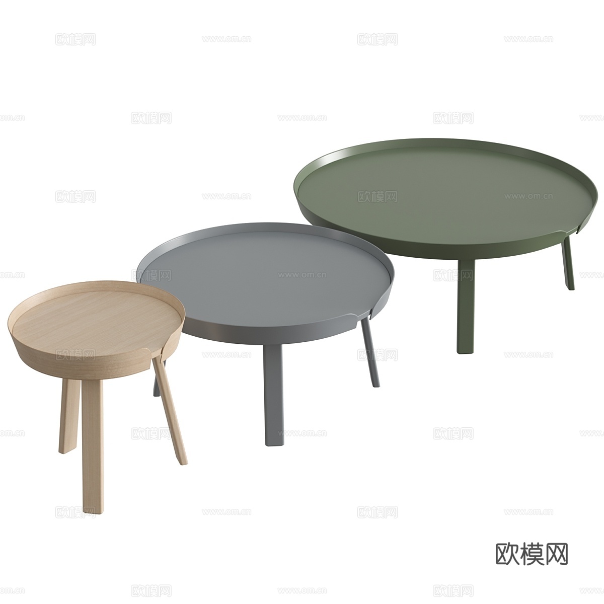 环绕咖啡桌3d模型下载