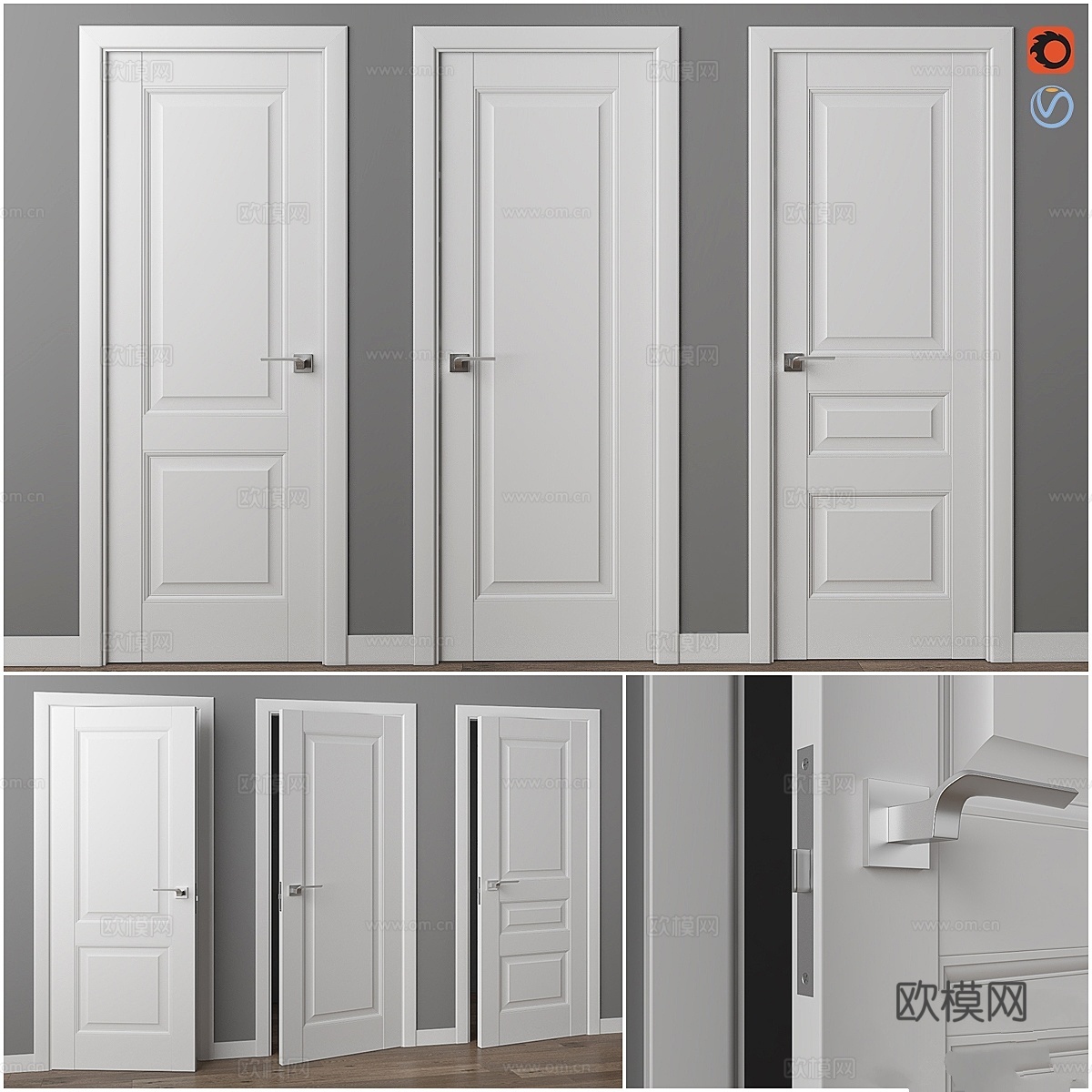 Profil Doors U系列门，第3部分3d模型下载