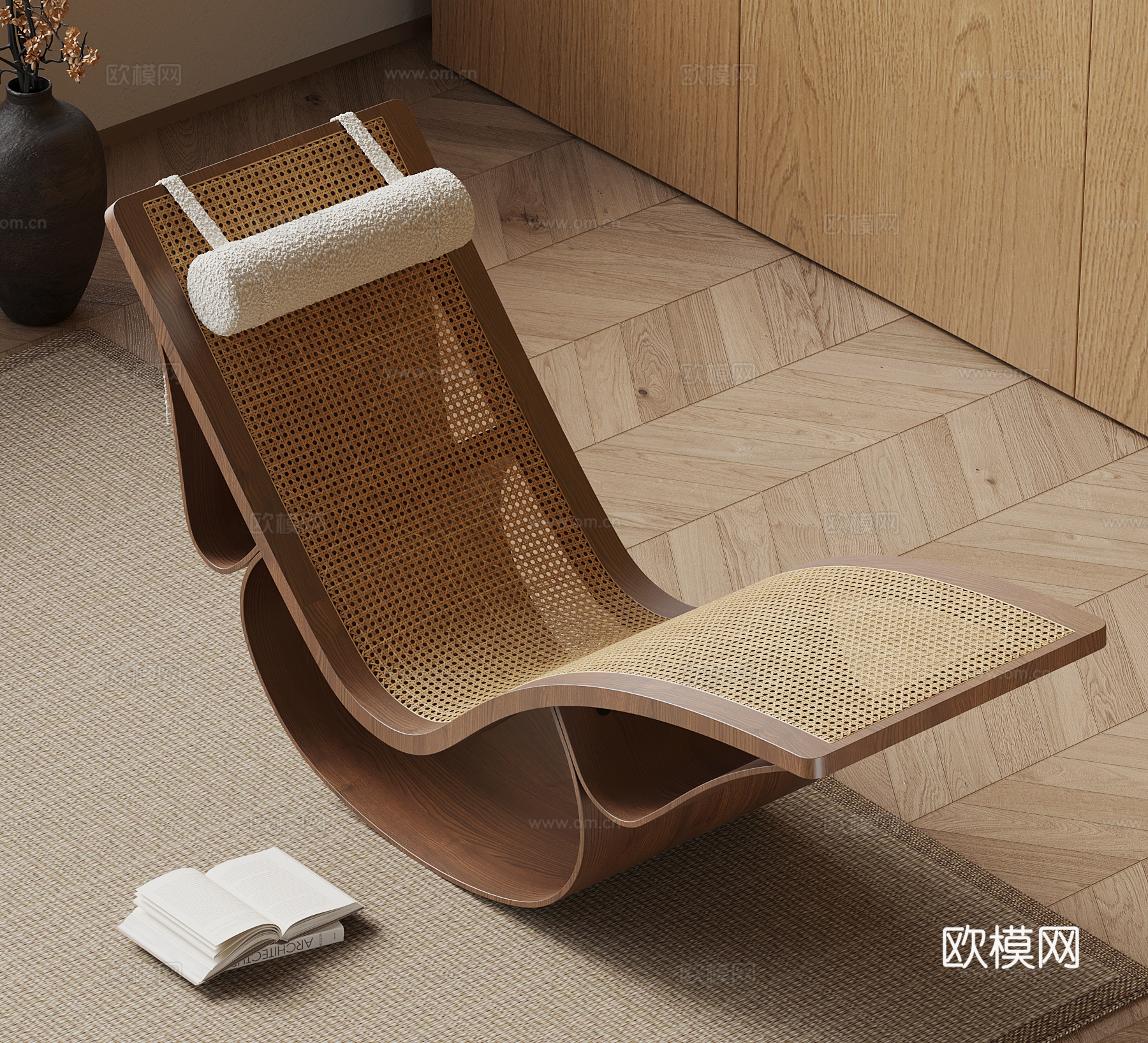 中古风休闲椅su模型