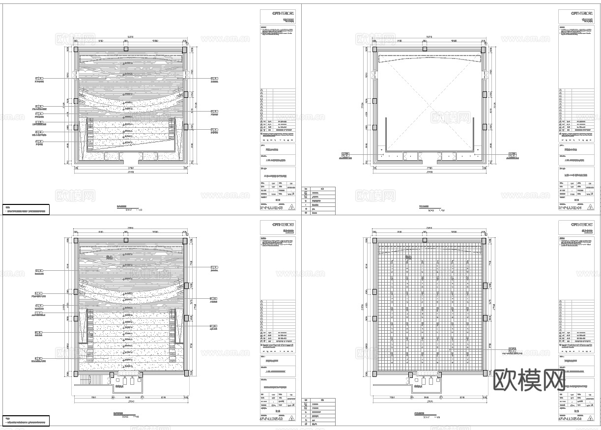 电影院 最新全套施工图 效果图合集cad施工图