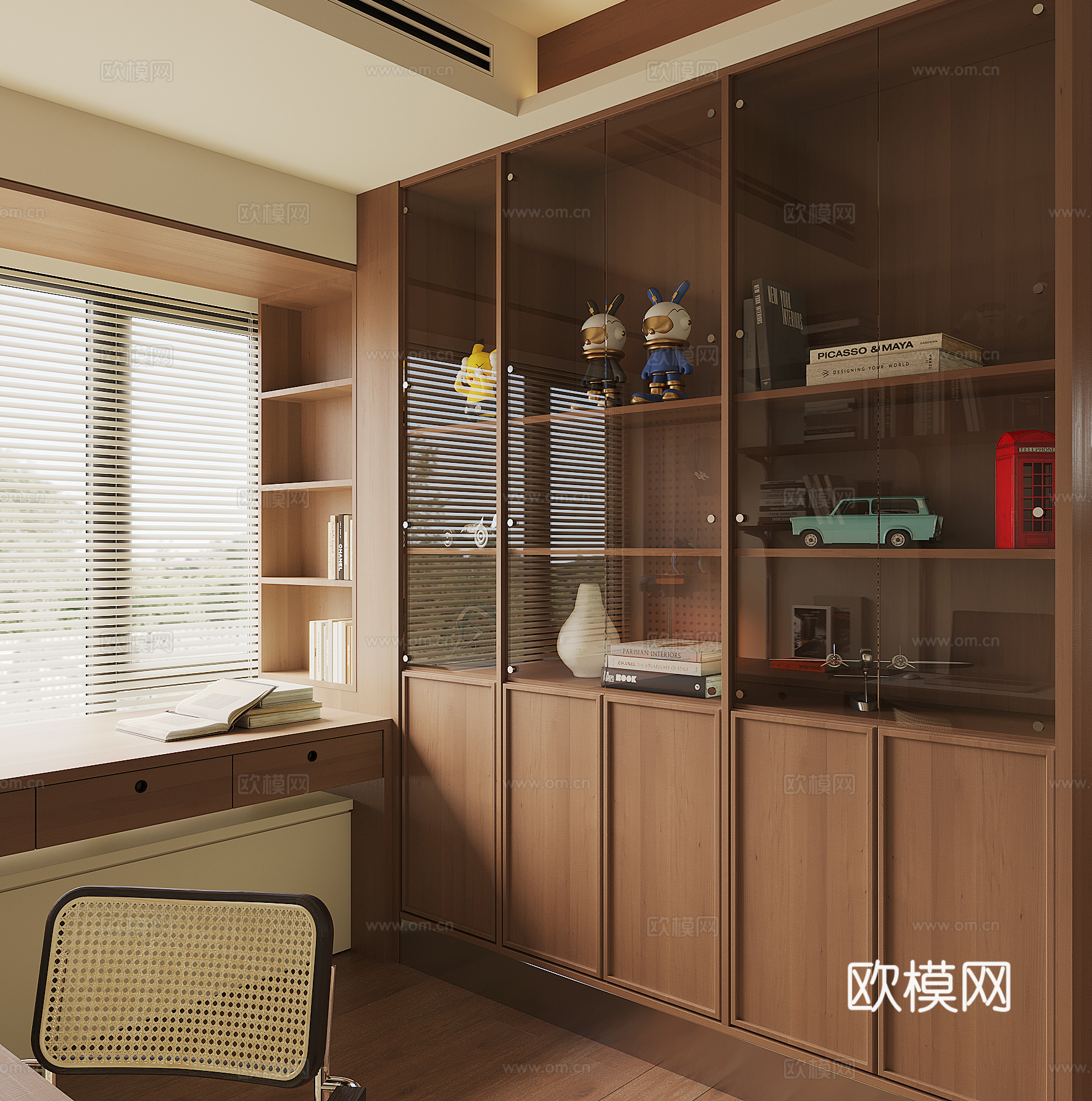 现代装饰柜su模型