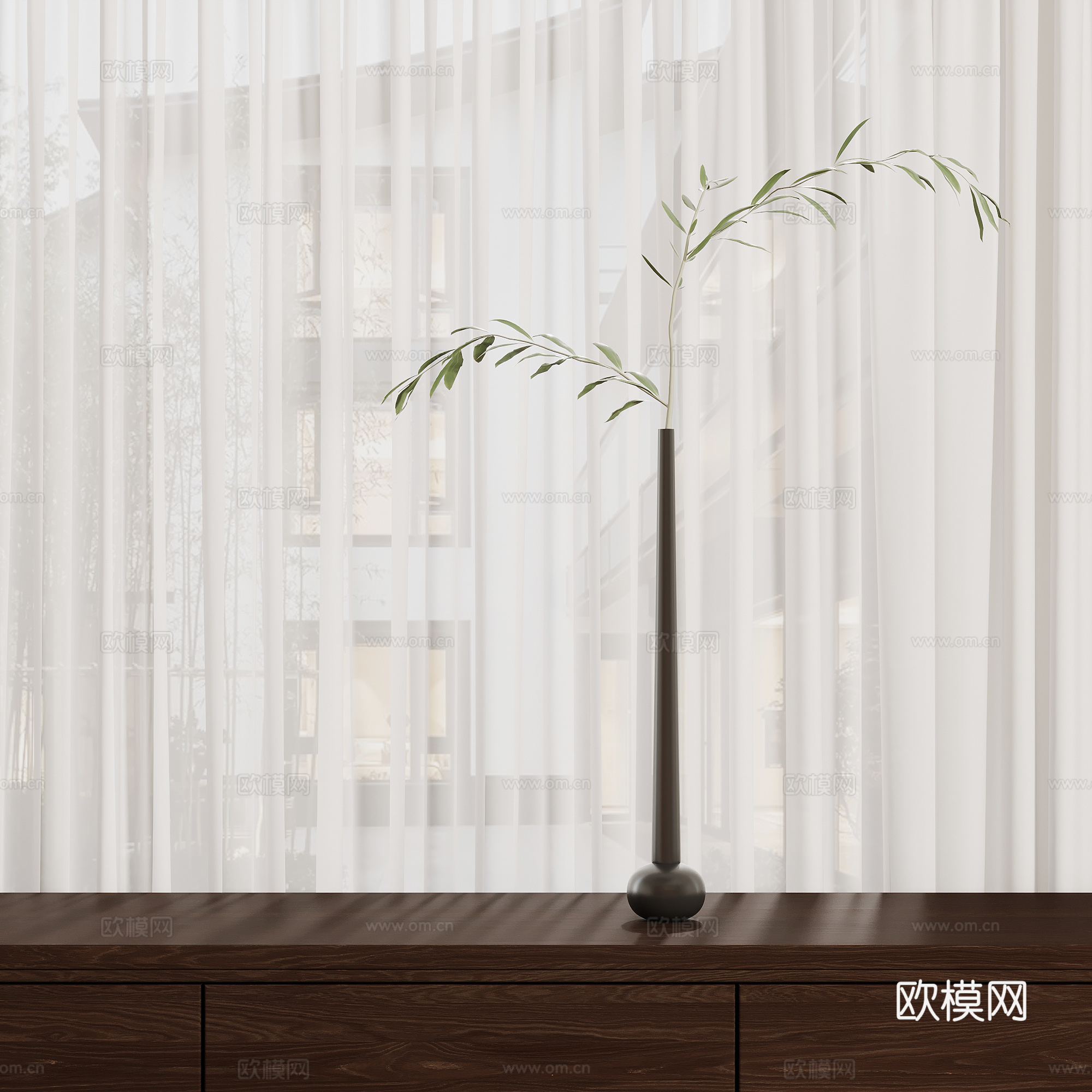 现代绿植 桌面绿植su模型